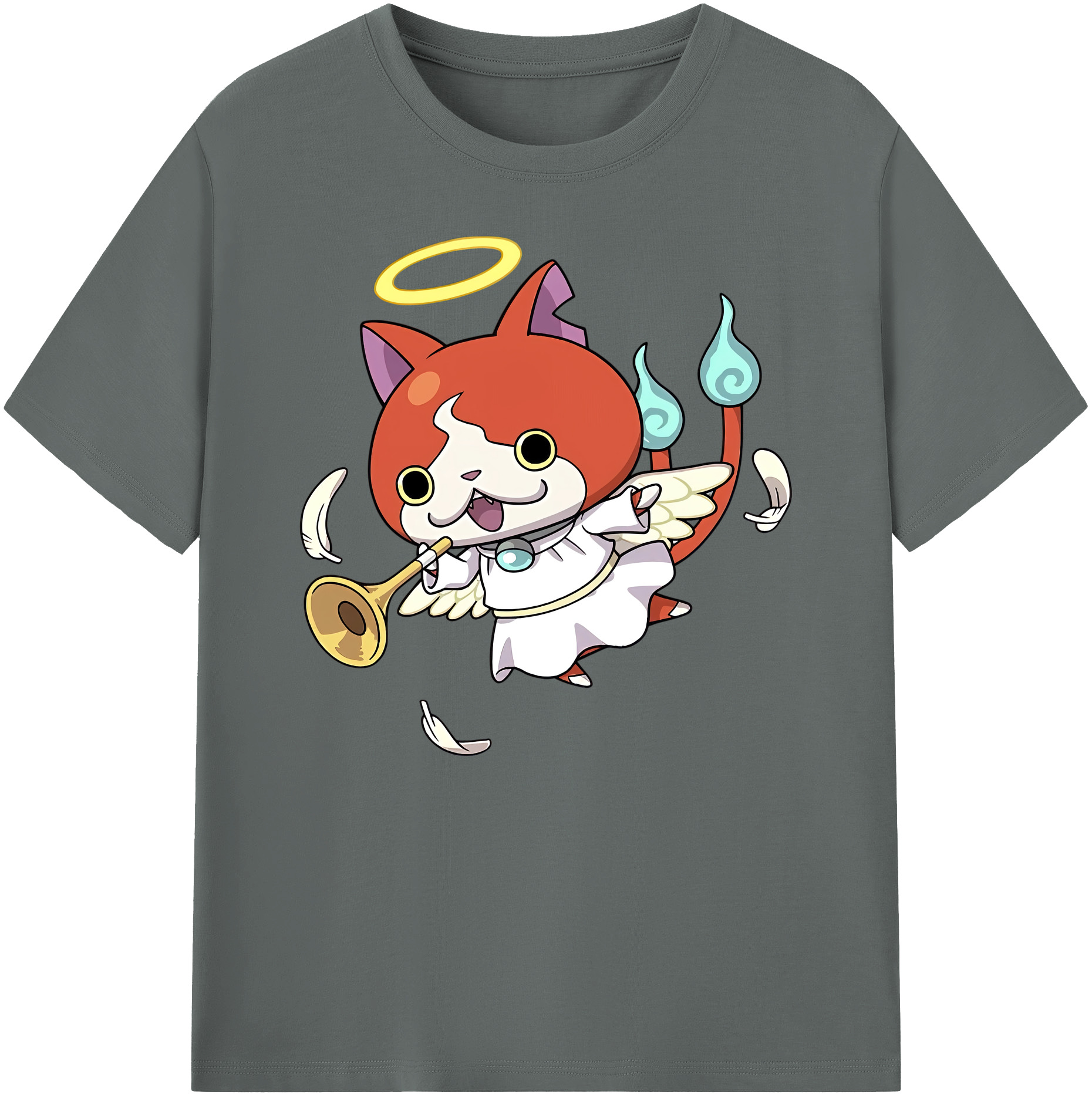 （画像用） 妖怪ウォッチ Yo-kai Watch 綿100％ メンズ半袖Tシャツ｜肌触りやわらか＆通気性